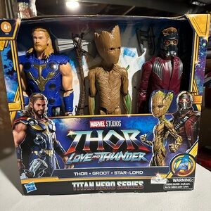 Marvel Thor, Groot and Star Lord set